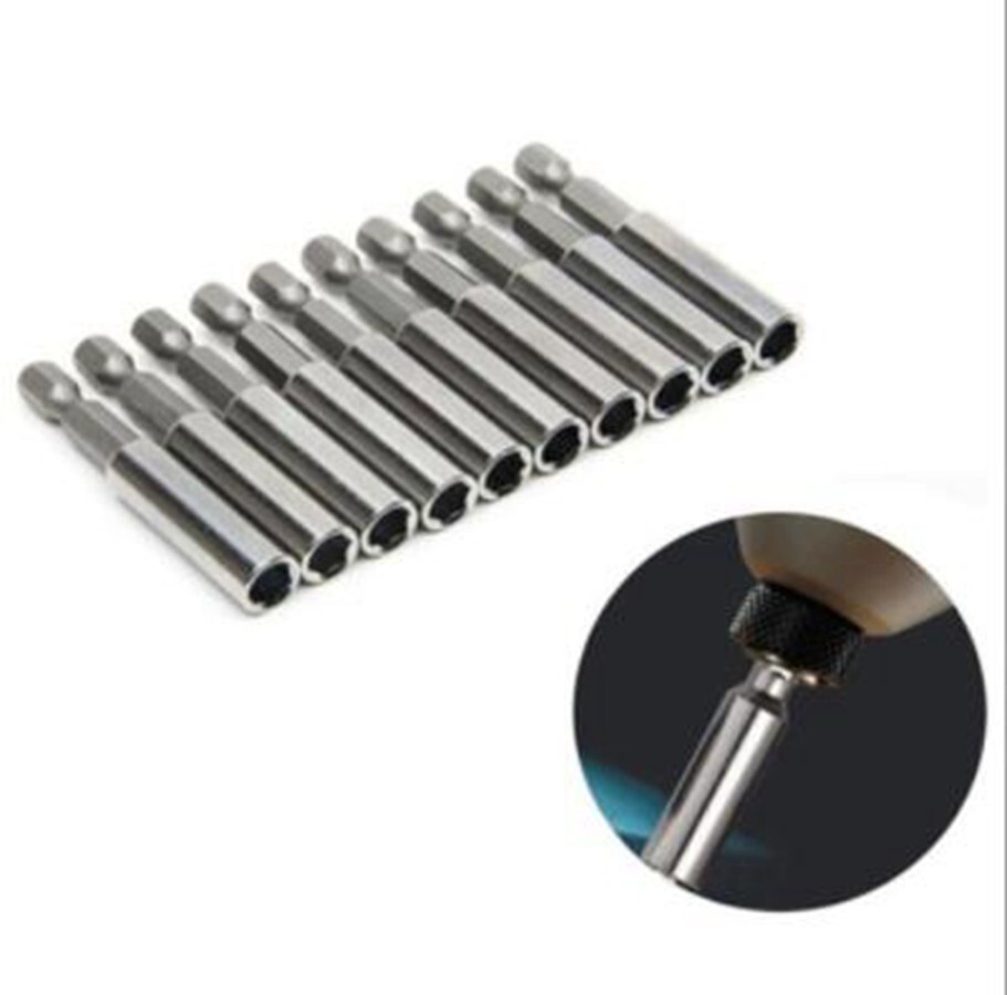 10Pcs Compact Magnetic Bit Tip Extensions Holder 1/4" Hex Shank Drive Guide N513 gallery