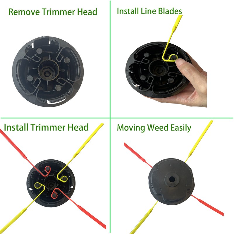 60Pcs For Aero-Flex Premium Replacement Flexible Line Blades for Trimmers Edgers gallery