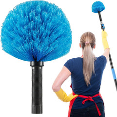 Screw on Cobweb Duster Brush Head | Spider Web Brush for Outdoor and Indoor Web