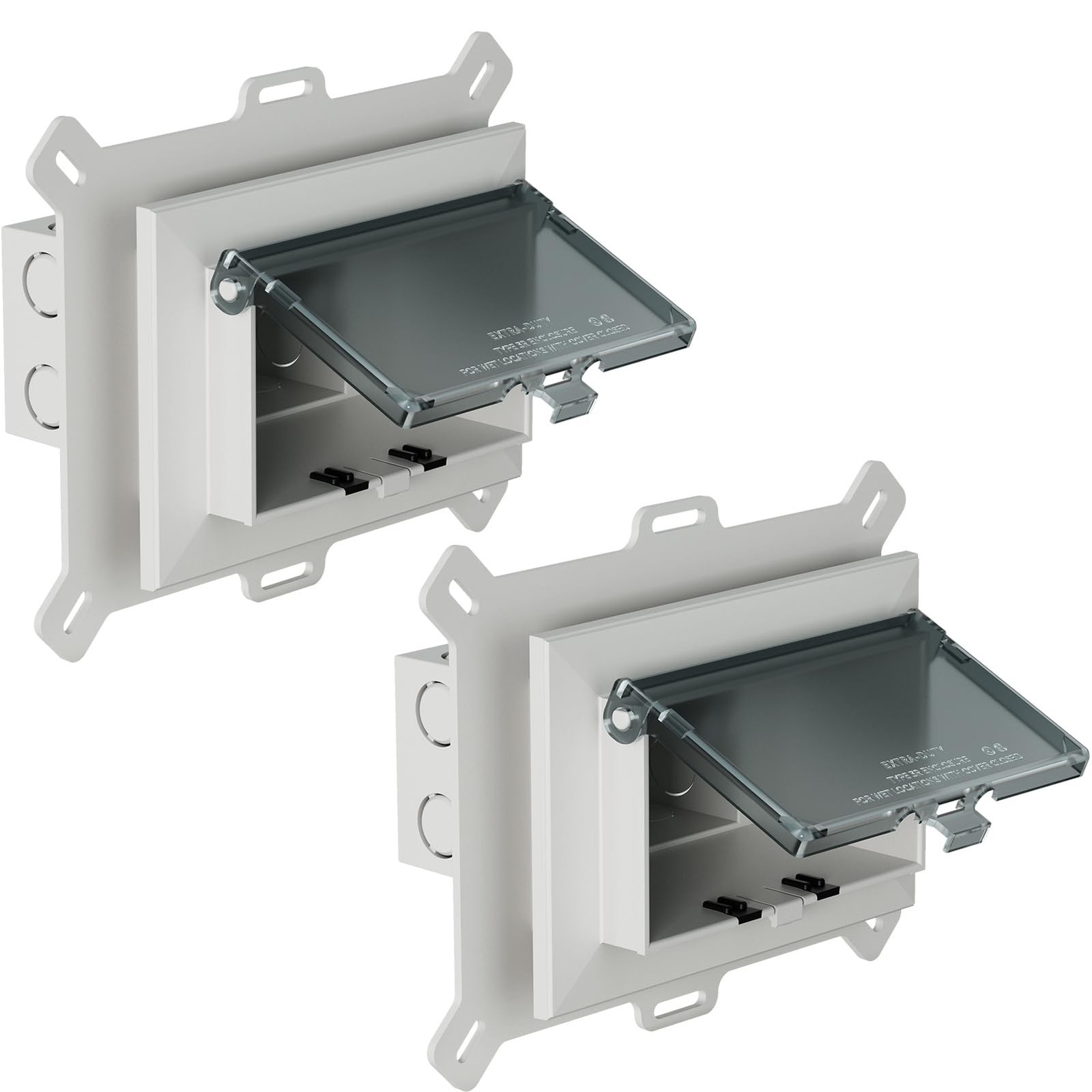 2 Pcs Recessed Outlet Box, DBHS1C-1 Low Profile Electrical Boxes, Wall Plate ... gallery