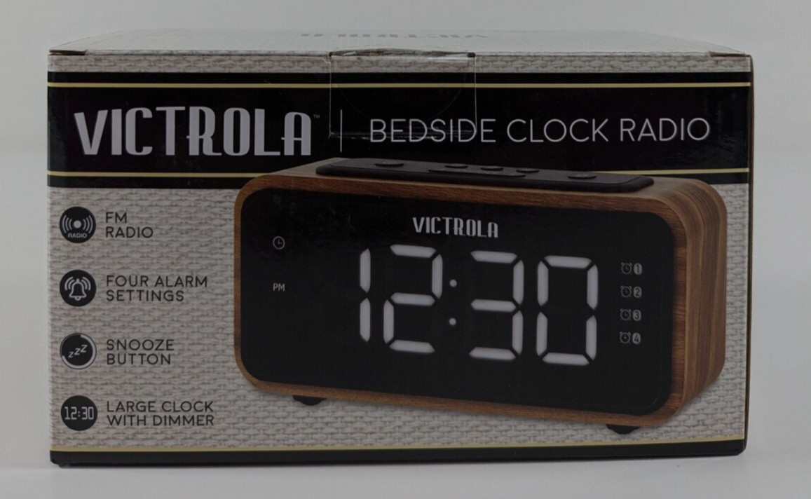 Victrola VC-250-MAH Bedside Clock FM Radio New gallery