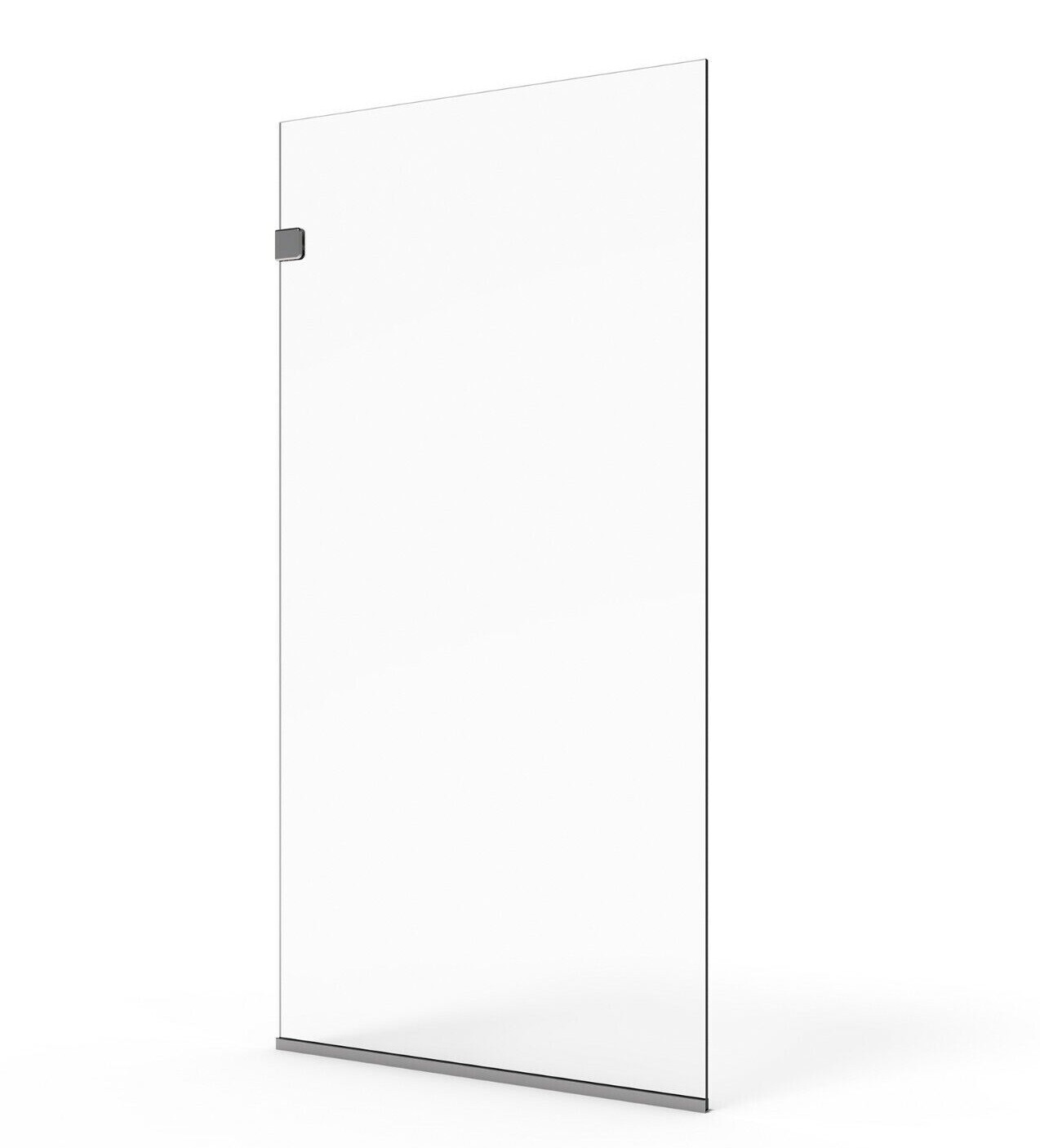 Milan 3/8" Fixed Panel Shower Screen with Clear Tempered Glass & Multiple Finish gallery