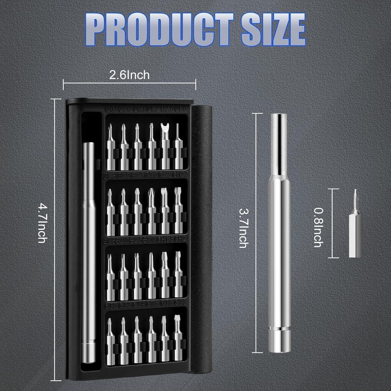 25 in 1 Precision Screwdriver Set S2 Steel Bits Mini Repair Kit for Laptop Phone gallery