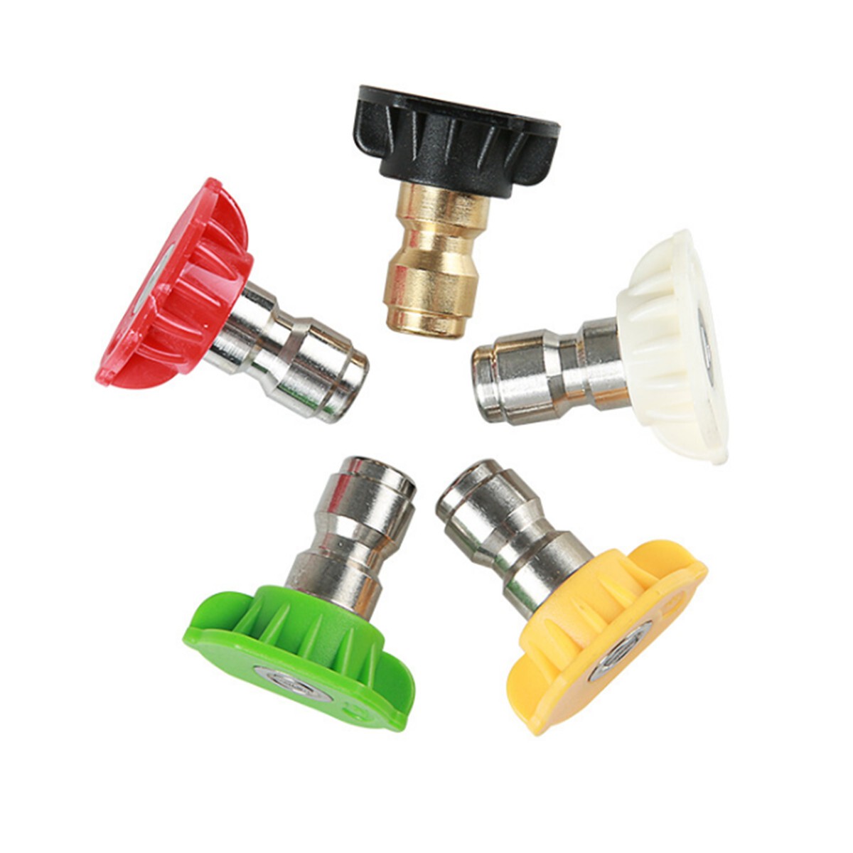 5pcs Pressure Washer Spray Tips Nozzles High Power Kit Quick Connect 1/4" Set gallery