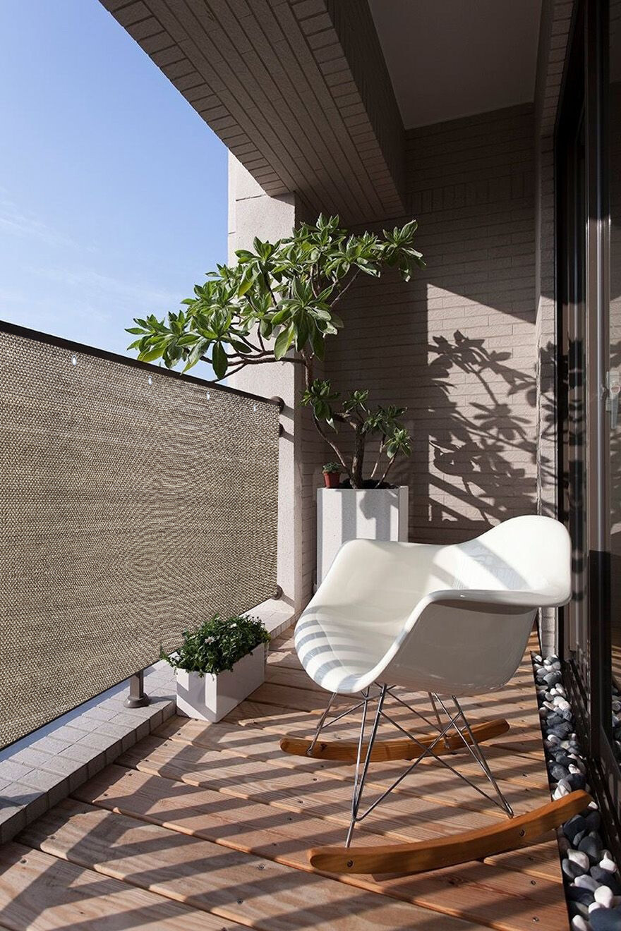 3', 4', 5', 6' Tall Outdoor Privacy Mesh Fence Screen Cover Garden Patio Walnut gallery