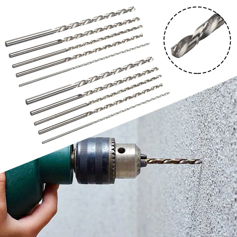 Efficient and Long Lasting HSS Drill Bit Set 10Pcs 2mm 3mm 3 5mm 4mm 5mm Bits gallery