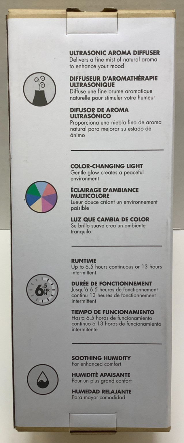 Homedics Ellia Ultrasonic Aroma Diffuser, Color Changing, 2 Pack gallery