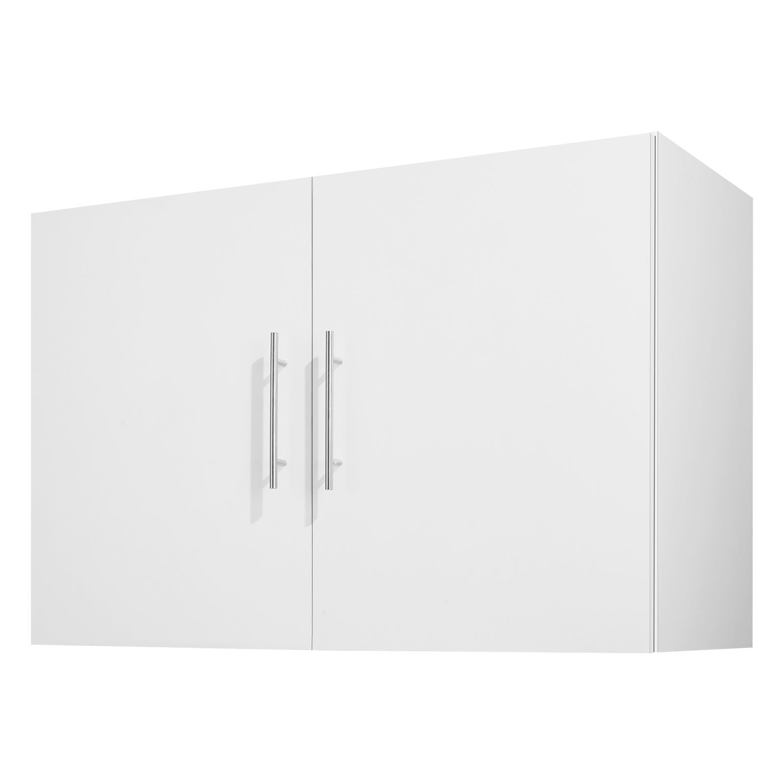 VEVOR Laundry Room Wall Cabinet 2-Tier Cupboard Storage 36 in with 2 Doors White gallery