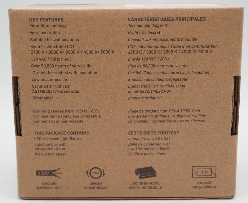 dals Excel 4" Square Recessed Panel 5004SQ-CC 90CRI,11W,800 Lumen 2700-5000K gallery