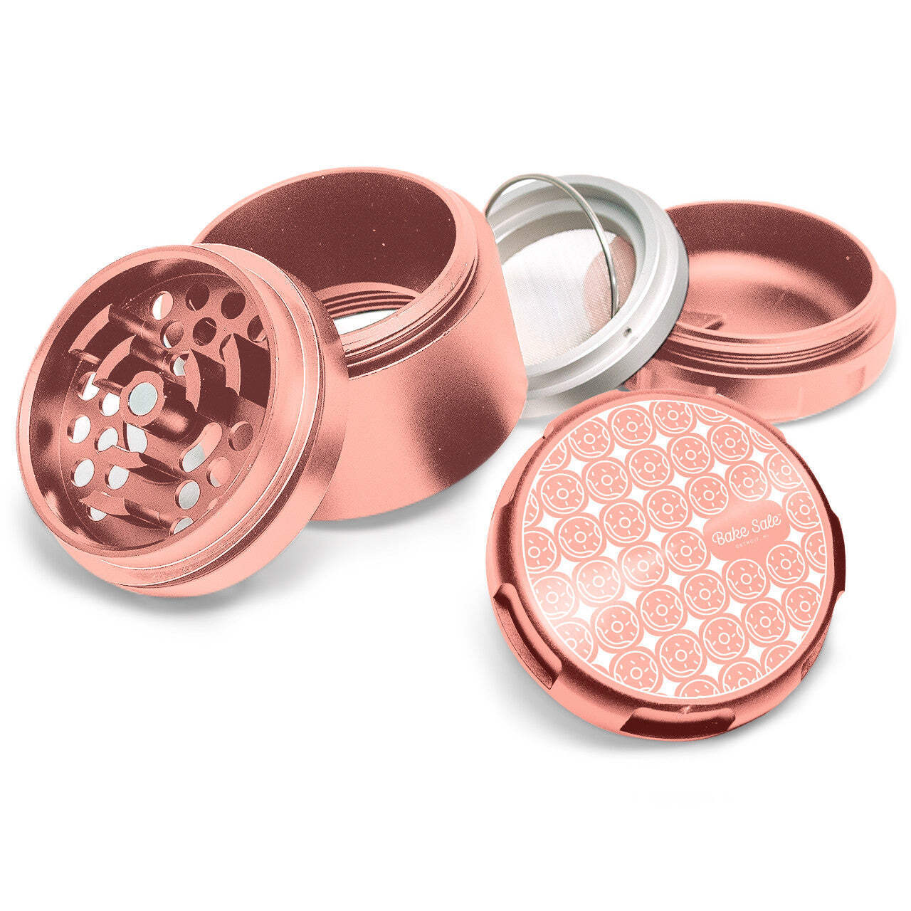 Bake Sale - Donut Pattern - 5 Piece 63MM Aluminum Herb Grinder gallery