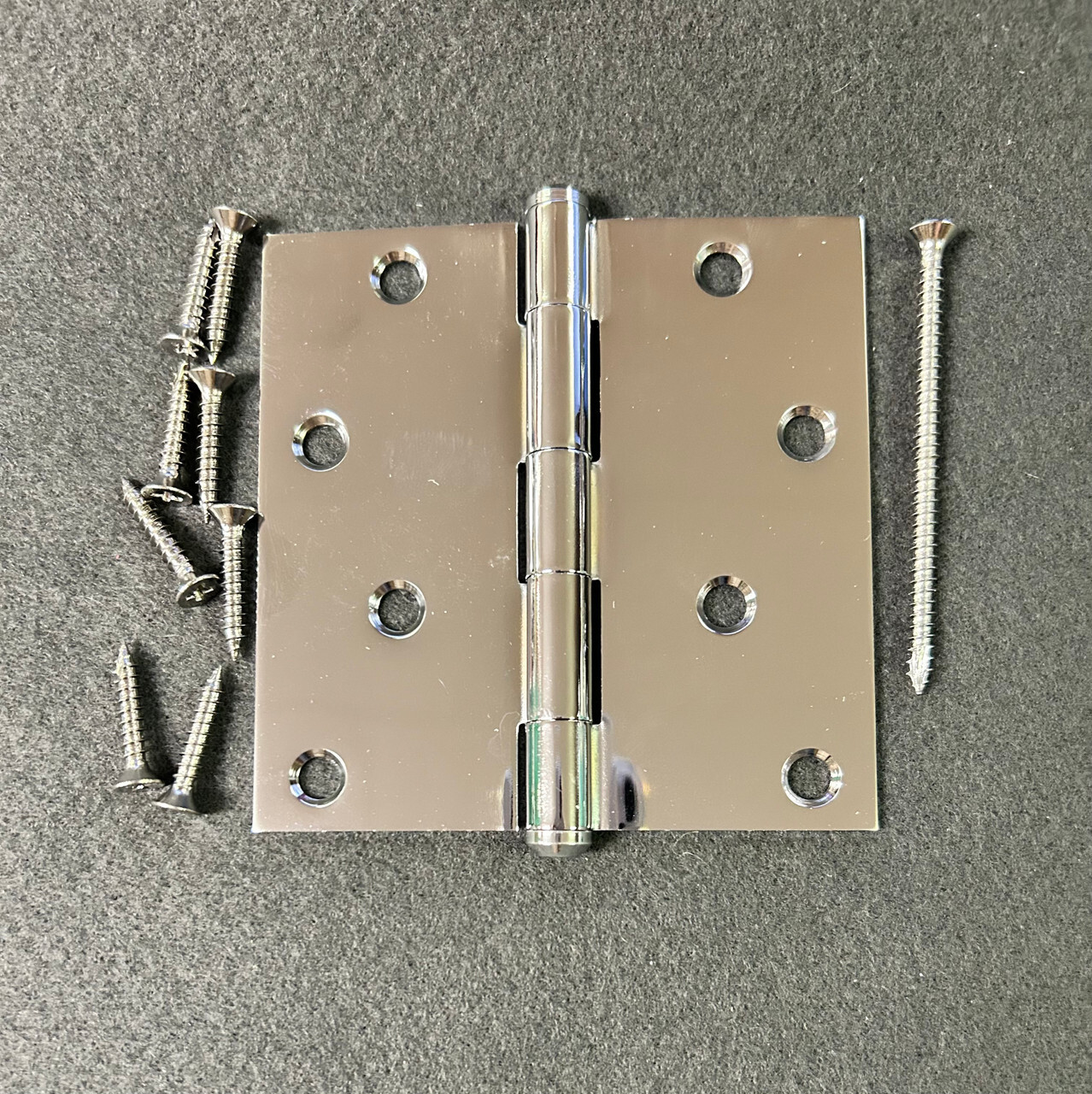 4" Square Corner Door Hinge Stainless Steel gallery