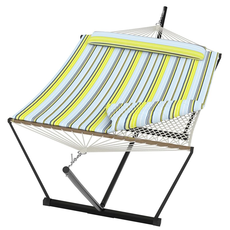 450Lb Portable Double Hammock with Stand for 2 Person W/Steel Stand for Backyard gallery