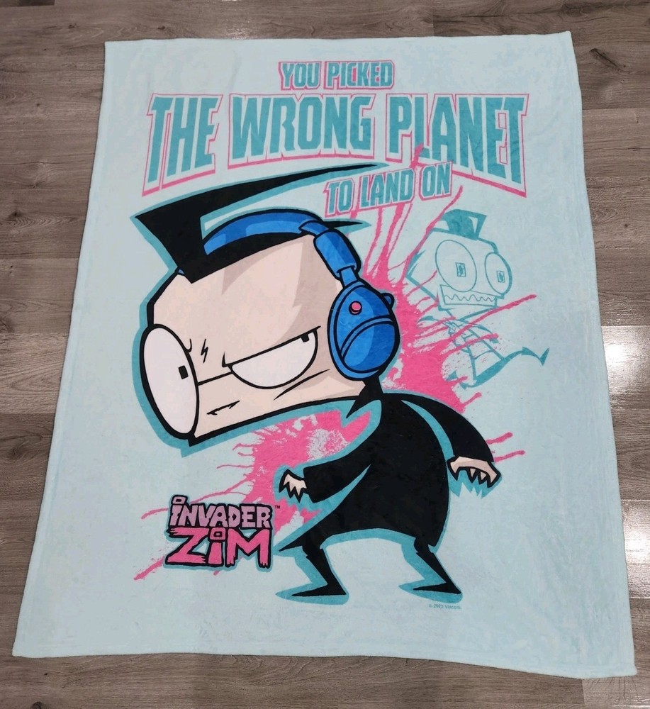 Invader Zim Dib You Picked The Wrong Planet Hot Topic Mink Soft Throw Blanket