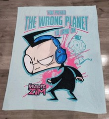 Invader Zim Dib You Picked The Wrong Planet Hot Topic Mink Soft Throw Blanket