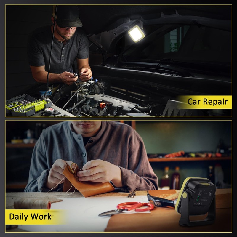 30W Rechargeable LED Work Light- 1500LM Portable Magnetic Lights, 7 Light Mod... gallery
