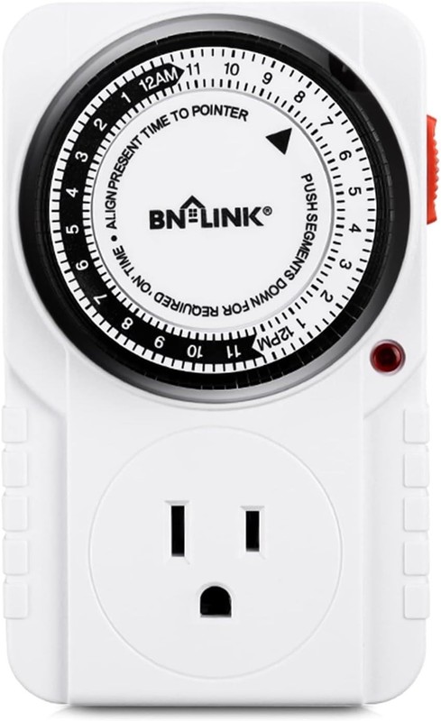 Compact 24-Hour Timer with 48 Settings - Ideal for Hydroponics & Indoor Lighting gallery