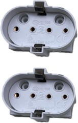 2pcs 2g11 Socket 4 Pin Cfl Compact Fluorescent Socket 4pin Led/cfl Uv Tube 2g11