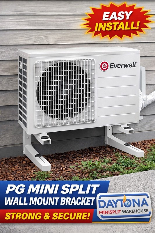 PG Heavy Duty Mini Split Wall Mount Bracket – Fits 9k to 18k BTU Units gallery