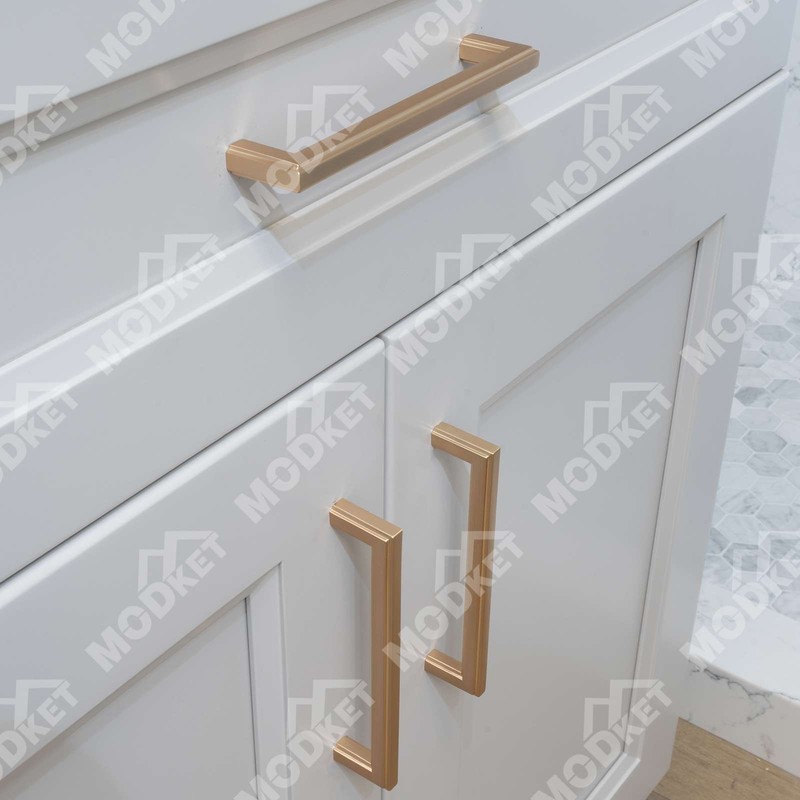 Solid Brushed Champagne Gold Cabinet Pulls Knob Handle Kitchen Bath Hardware gallery