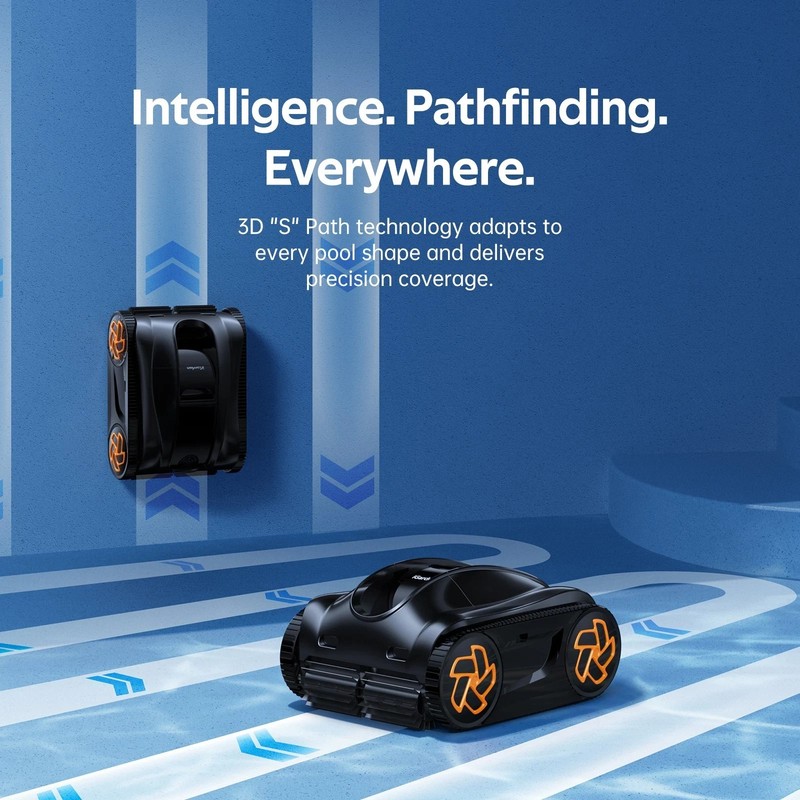 iGARDEN K40 Cordless Robotic Pool Cleaner Wall Climbing Waterline 4H Runtime gallery
