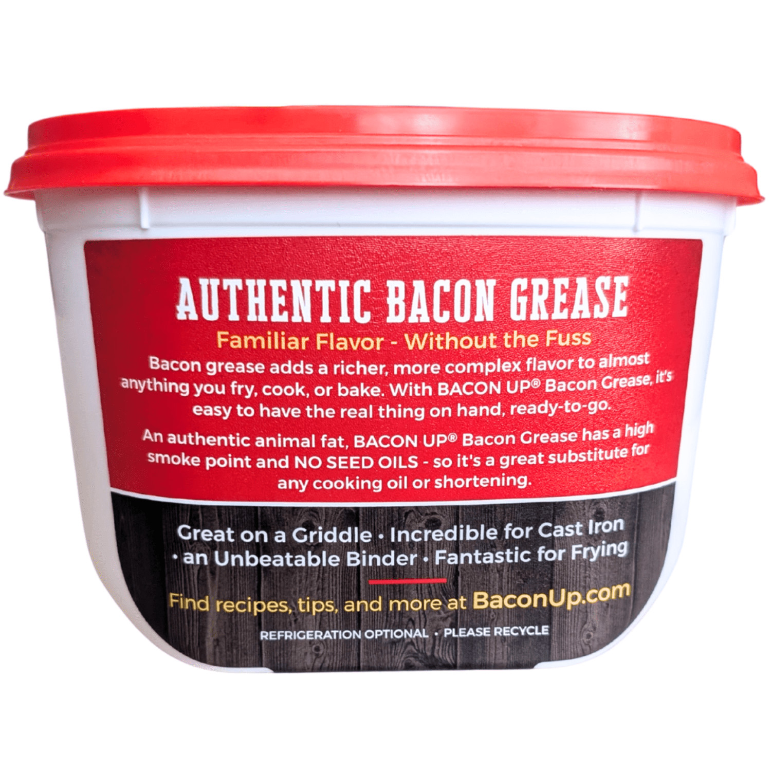 Bacon Up Bacon Grease Rendered Bacon Fat for Frying, Cooking, Baking, 14 ounces gallery
