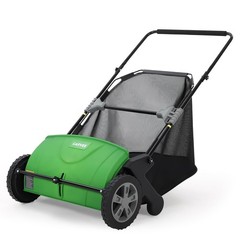 21-Inch Push Lawn Sweeper Manual Leaf Sweeper with 3.5 Cu. ft. Hopper Bag