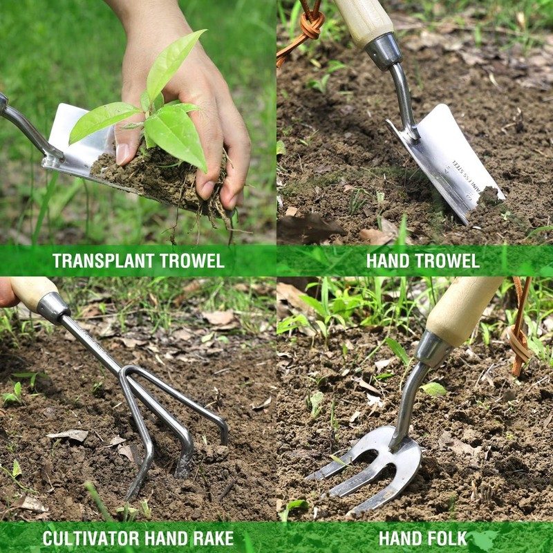 WORKPRO Garden Tools Set 8 Piece, Stainless Steel Heavy Duty Gardening Tools USA gallery