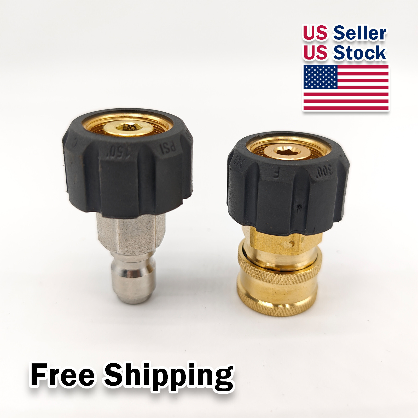 Pressure Washer Hose Adapter Set M22 to 3/8 Quick Connect For Power Washer Hose gallery