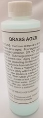 8 Ounce – BRASS AGER Darkening Solution antique vintage old dull patina rustic