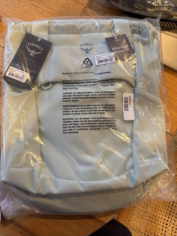 Osprey Daylite Tote Pack - MINT  O/S 20L NWT 2
