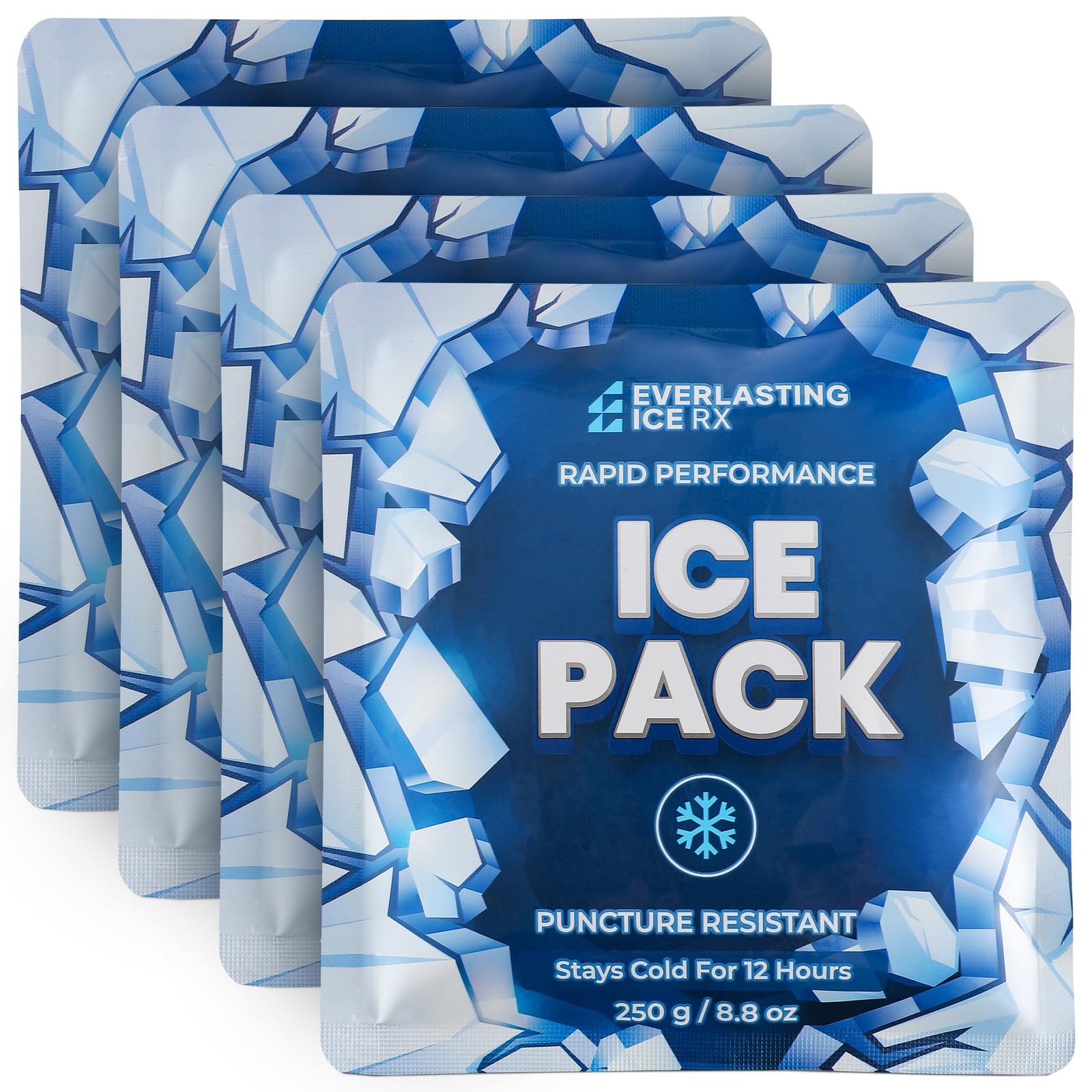 Rapid Performance Reusable Ice Packs Lunch Boxes Coolers Up to 12 Hours 4 Pack gallery
