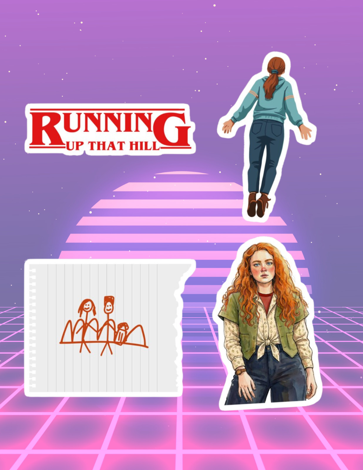 Stranger Things Max 4pc Sticker Pack gallery
