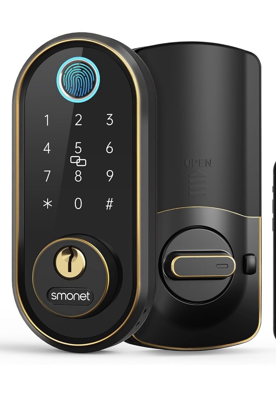 Smonet Fingerprint Keyless Entry Smart Deadbolt Bronze gallery