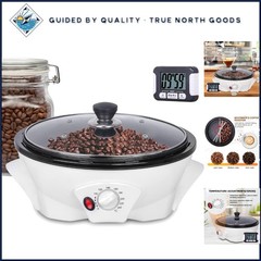 Electric Coffee Bean Roaster with Adjustable Temperature and Timer for Home Use