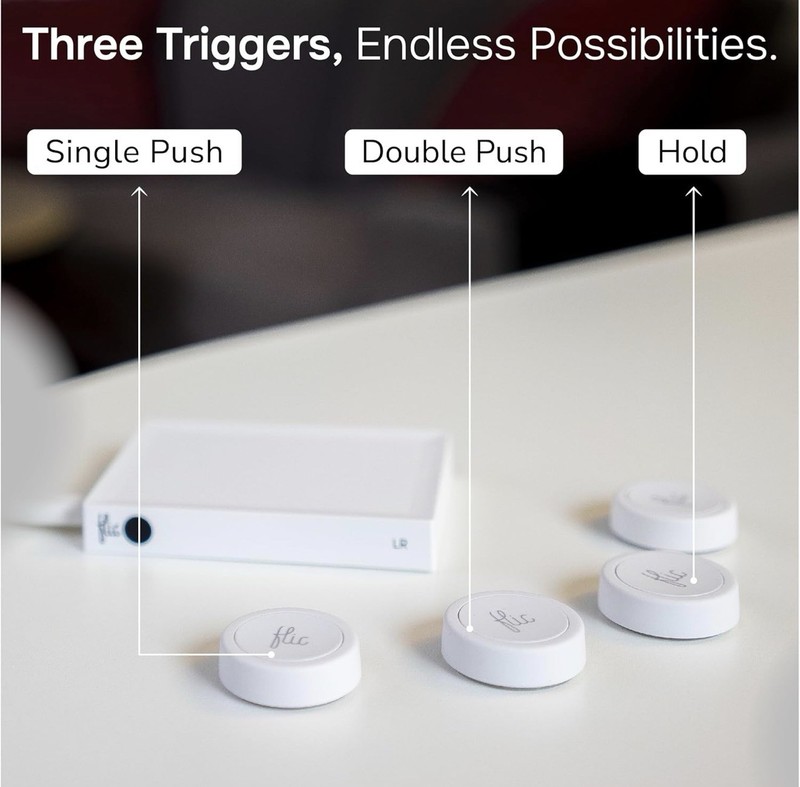 Flic Smart Button 3-Pack + New Batteries for Alexa, Matter, Homekit, SmartThings gallery