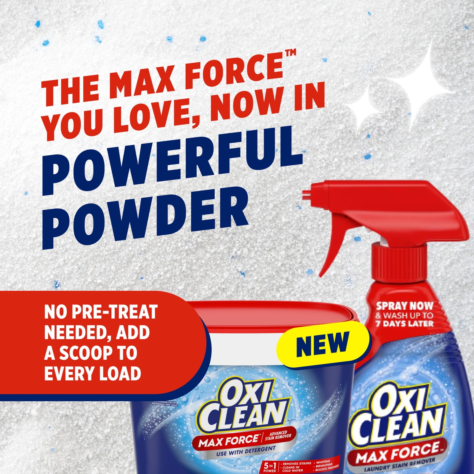 Advanced Stain Remover Powder, Gentle Color-Safe In-Wash Stain Treater, 3 lbs gallery