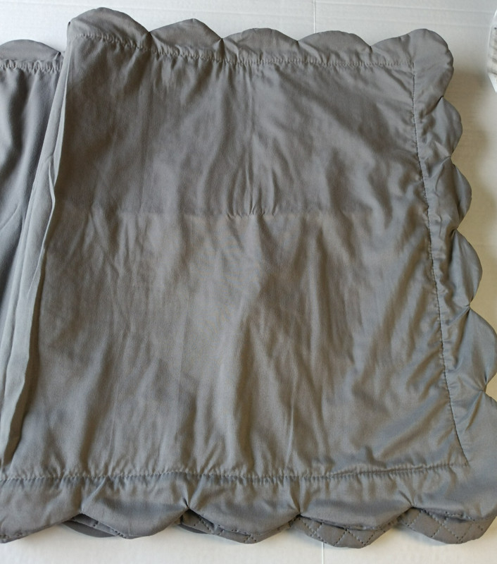 2 Gray Rectangle Quilted Pillow Covers 20 in x 36 in x 2 in gallery
