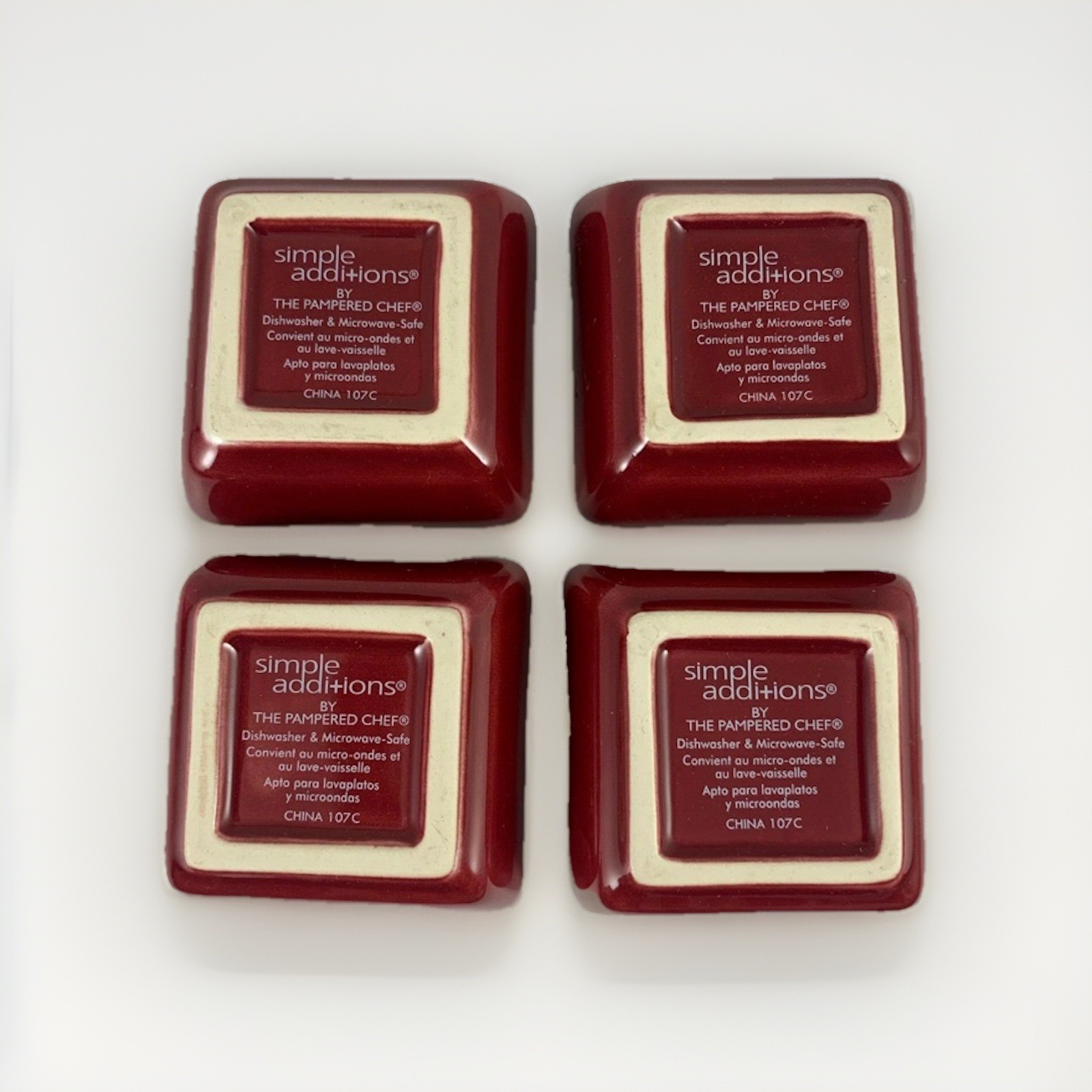 Pampered Chef #2051 Simple Additions Cranberry Petite Squares-Never Used -NIB gallery