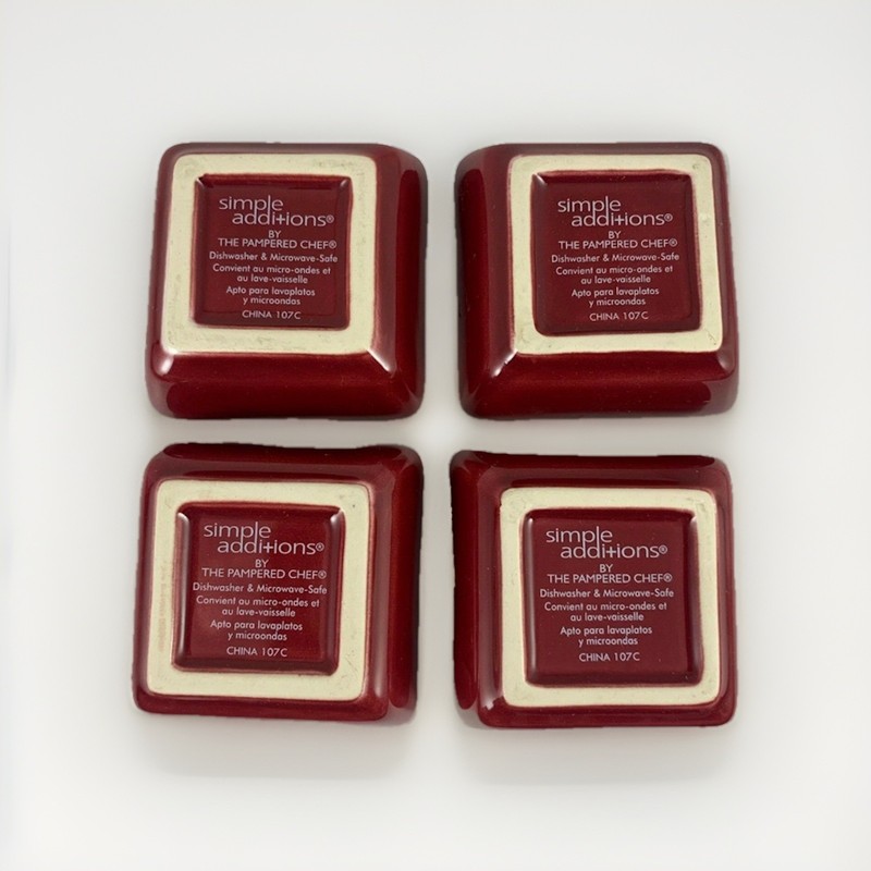 Pampered Chef #2051 Simple Additions Cranberry Petite Squares-Never Used -NIB gallery
