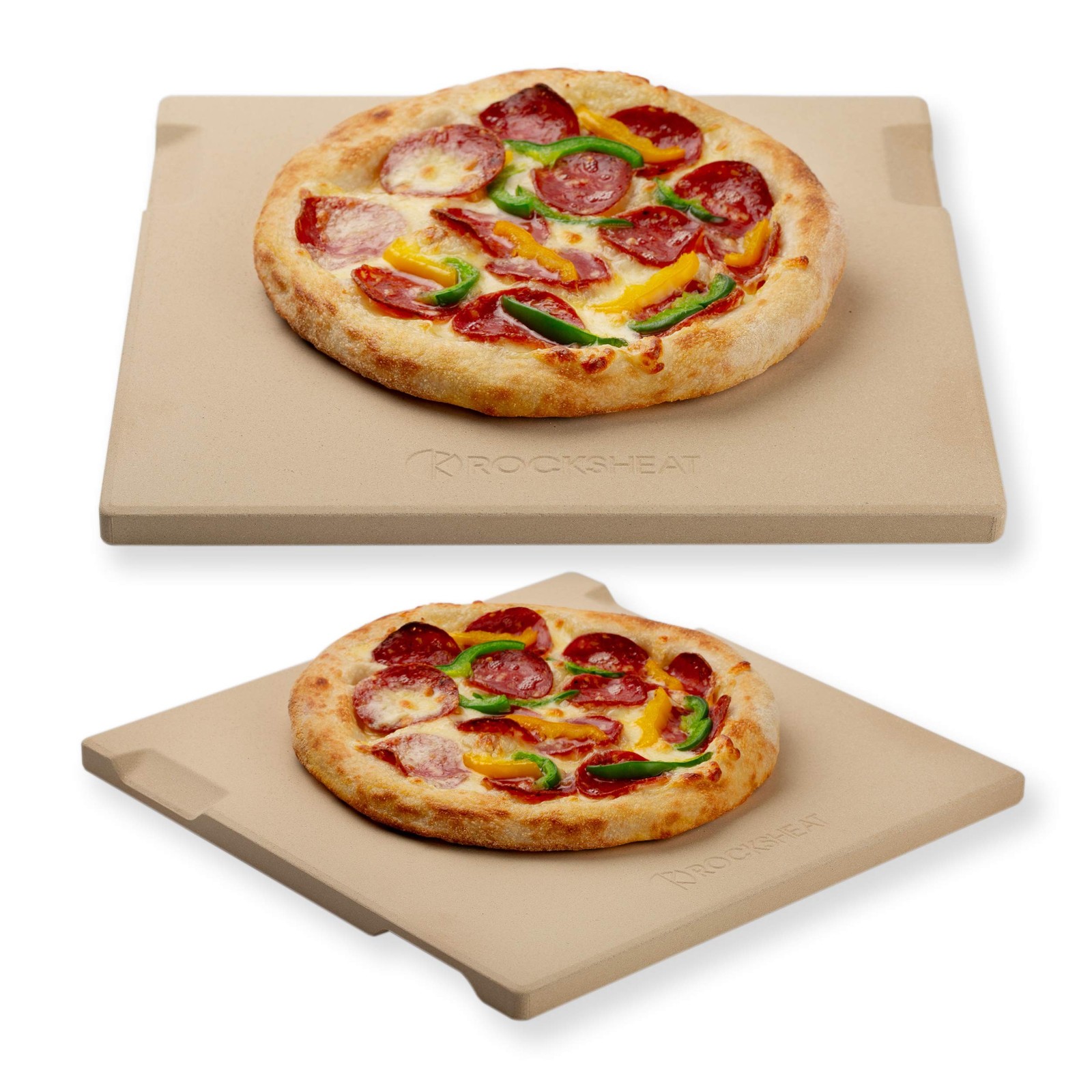 Pizza Stone, 12"x12" Square Pizza Stone for Oven Grill BBQ, Cordierite Baking... gallery