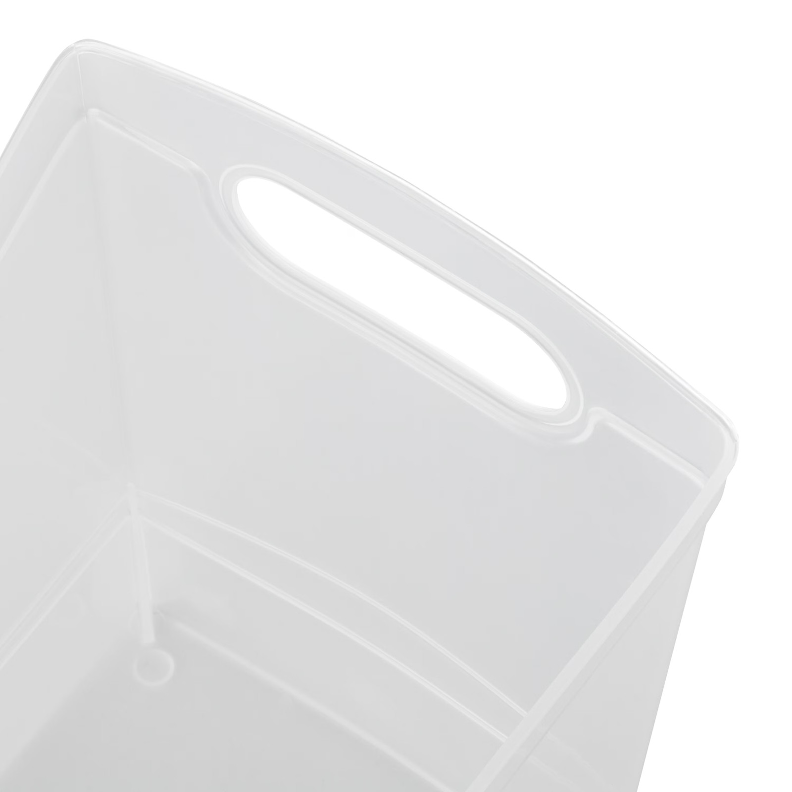 Mainstays 12 Qt Clear Plastic Storage Bin Organizer with Carrying Handles, Narro gallery