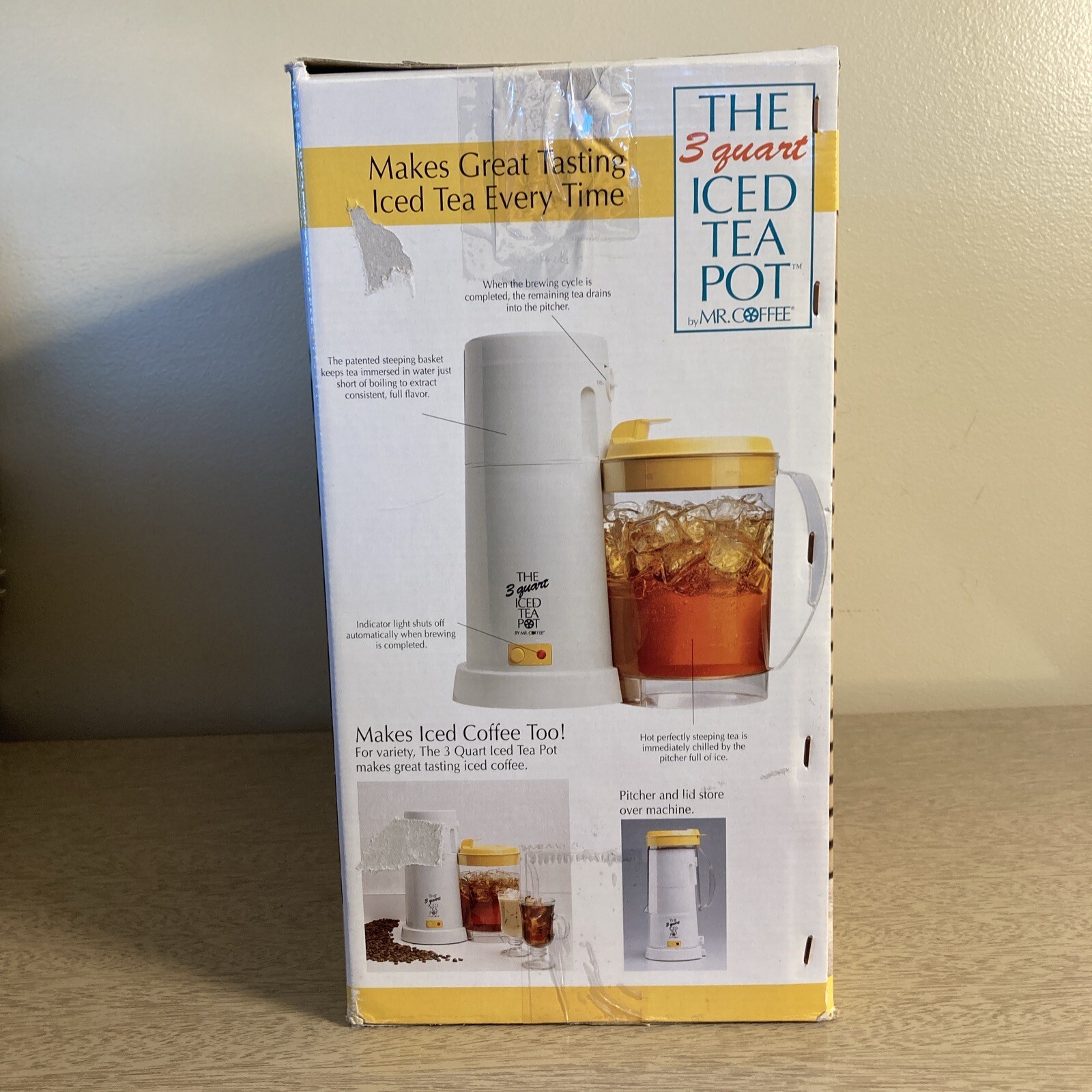 Mr. Coffee 3 Quart ICED TEA POT TM3P W/ 2 Yellow Pitchers BRAND NEW OPEN BOX gallery