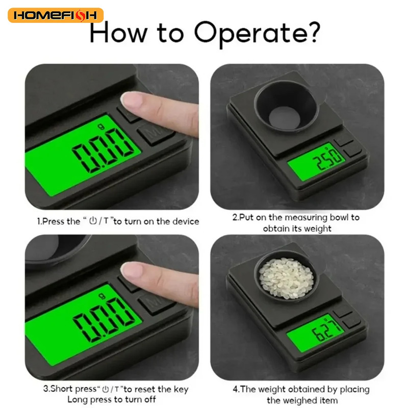 Digital Pocket Scale Weigh Gram Scale Accuracy 500G/0.01G Mini Jewelry Scale gallery