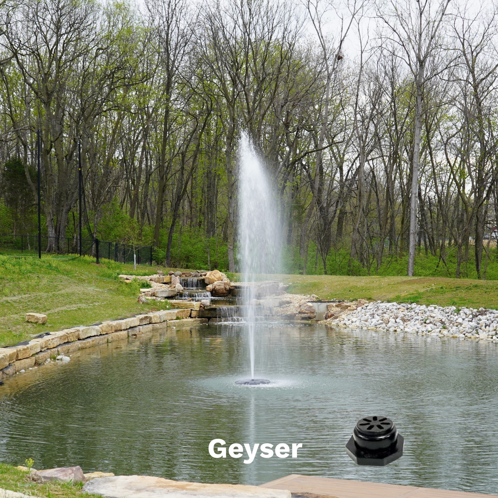 Floating Fountain, 1.75 HP Pump, 100' Cord, 14,800 GPH, 11 Patterns, Color gallery