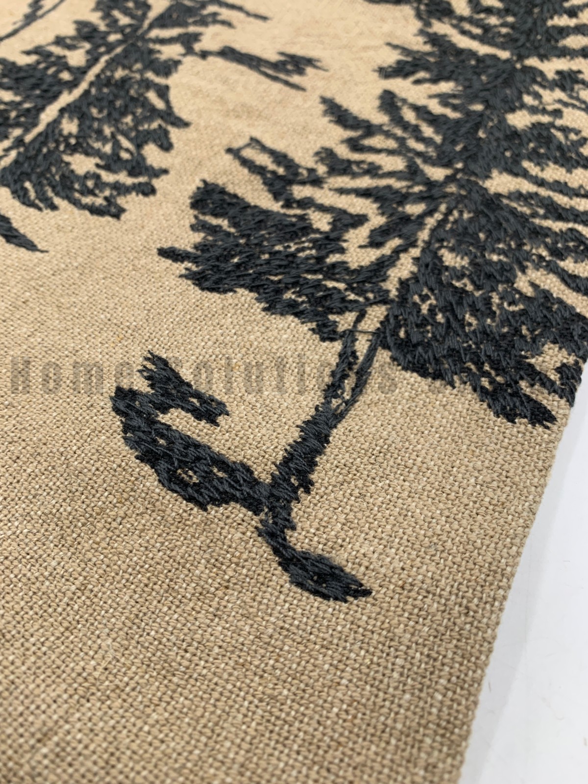 Pottery Barn Conell Stag Deer Rustic Forest Embroidered Pillow Cover 20" #J5501 gallery