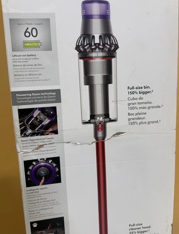Dyson Outsize Stick Vacuum Cordless Nickel Red SV29 | Damaged Box | gallery