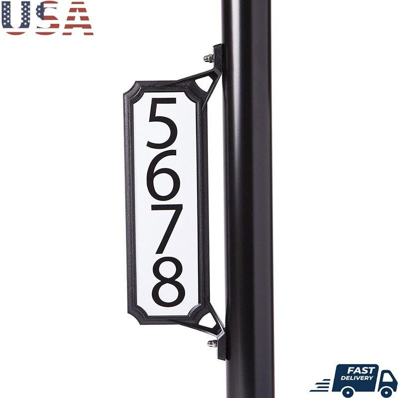 Double Sided Address Plaque Reflective Sign Customizable Easy Installation New