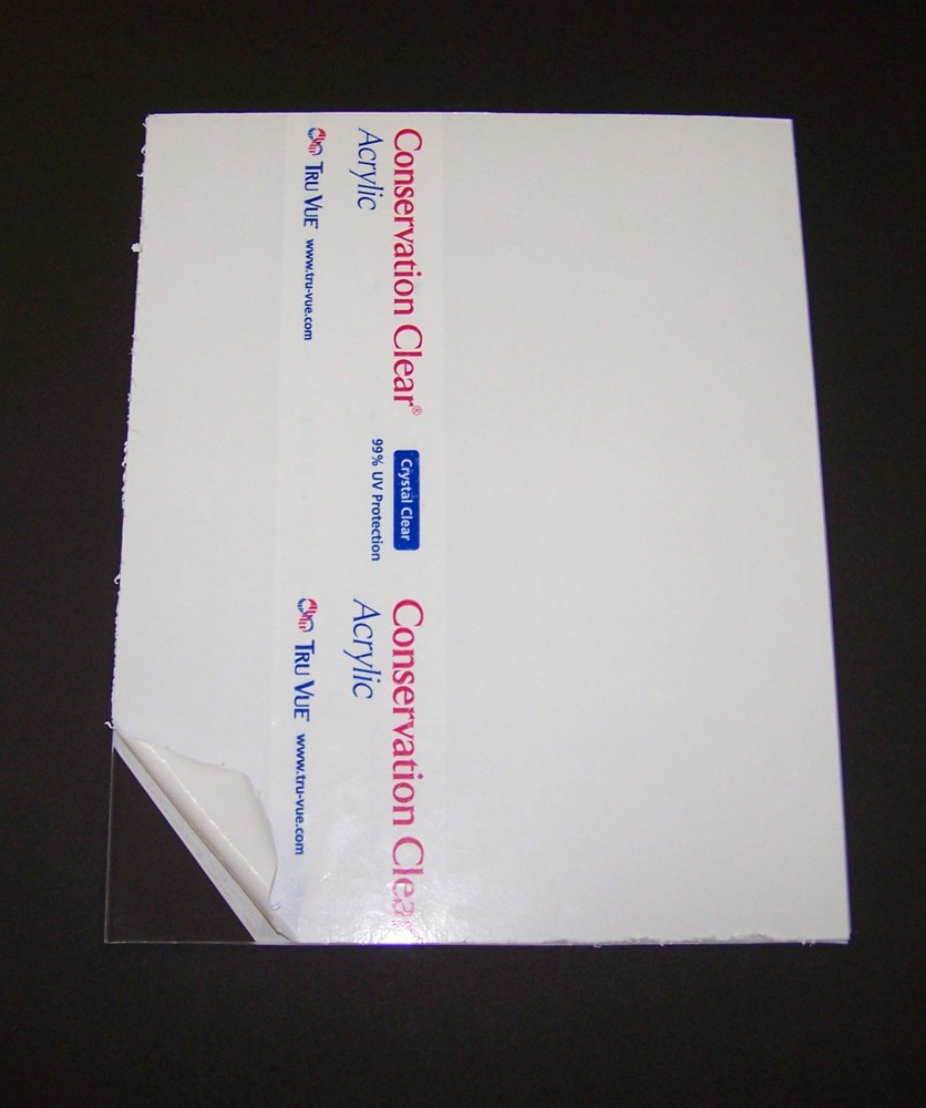 8"x10" UV Conservation Acrylic 1/8" Plexiglass Picture Frame Glass Replacement