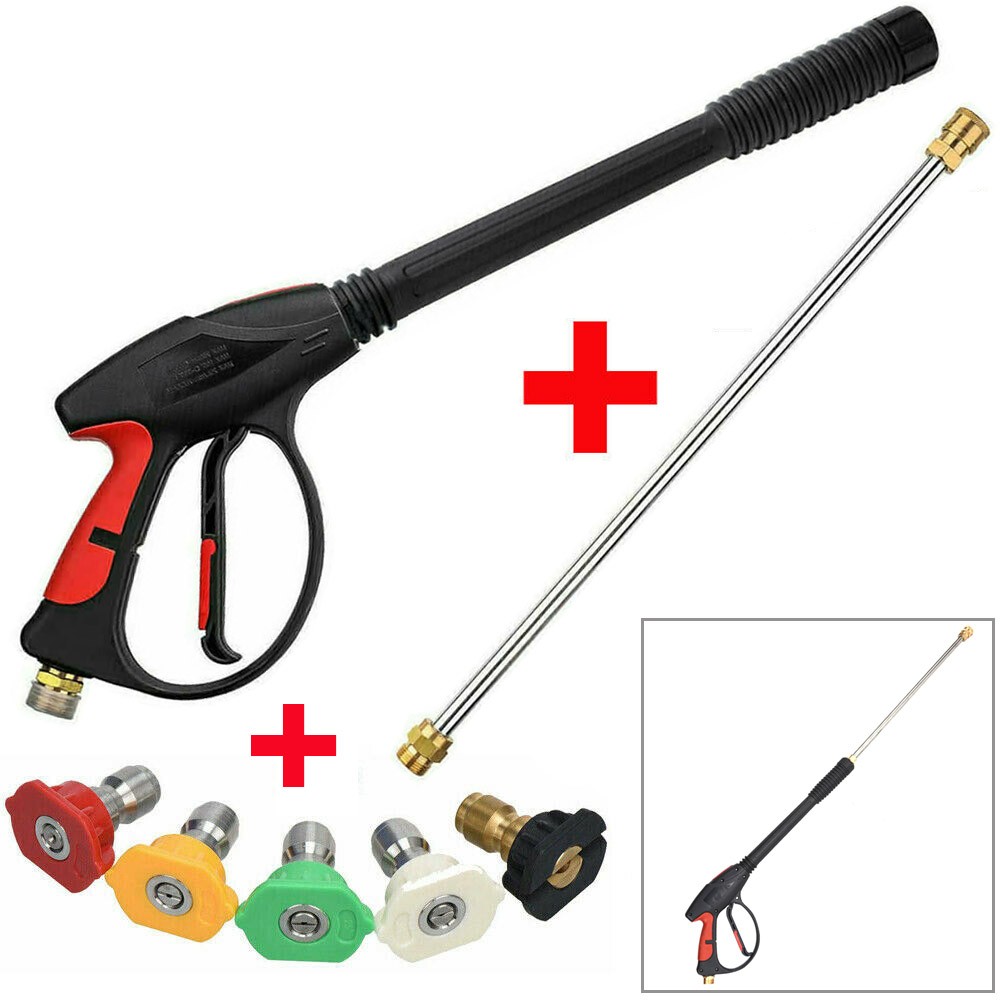 4000PSI High Pressure Power Washer Spray Gun Wand Lance 5 1/4" Quick Nozzle Kit gallery