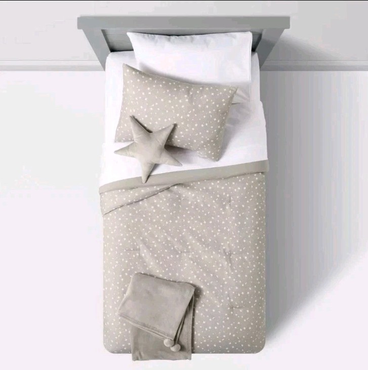 5pc Full/Queen Star Value Multi-Piece Bedding Set Gray - Pillowfort gallery